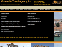 Tablet Screenshot of greenvilletravel.com